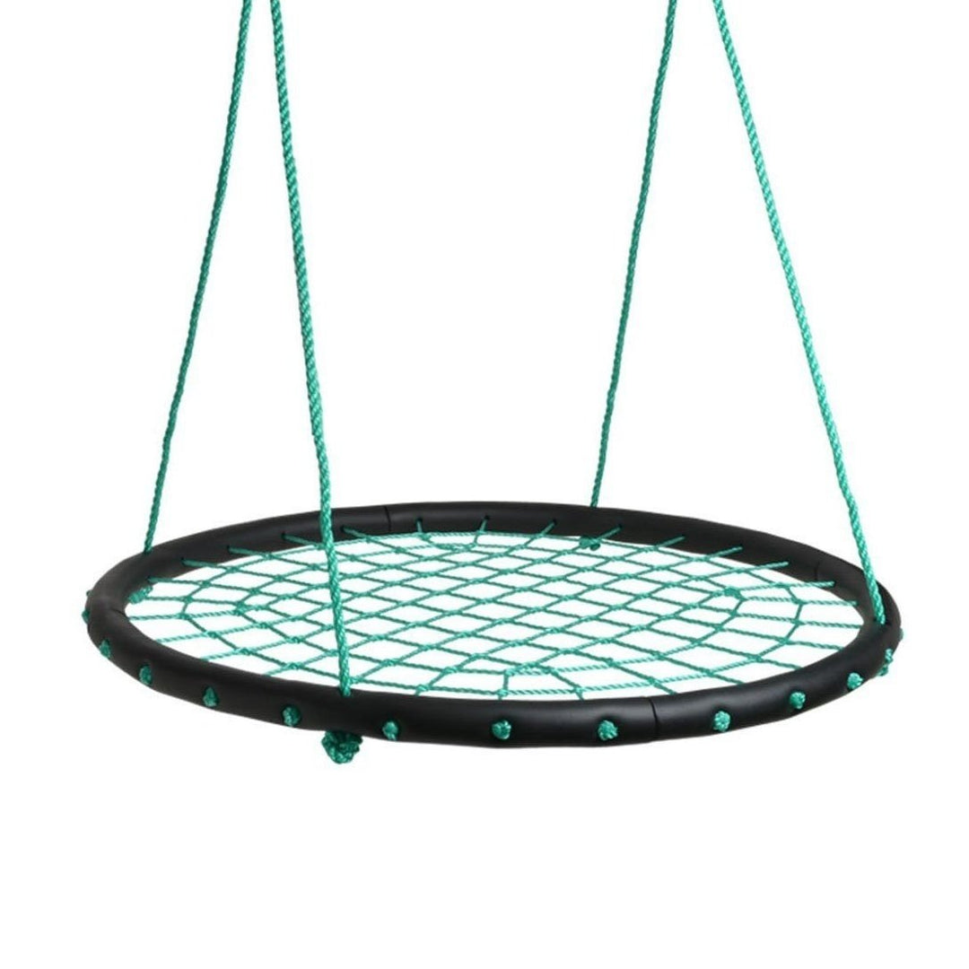 40" Disc Swings Seat Flying Saucer Tree Rope Web Net Image 2