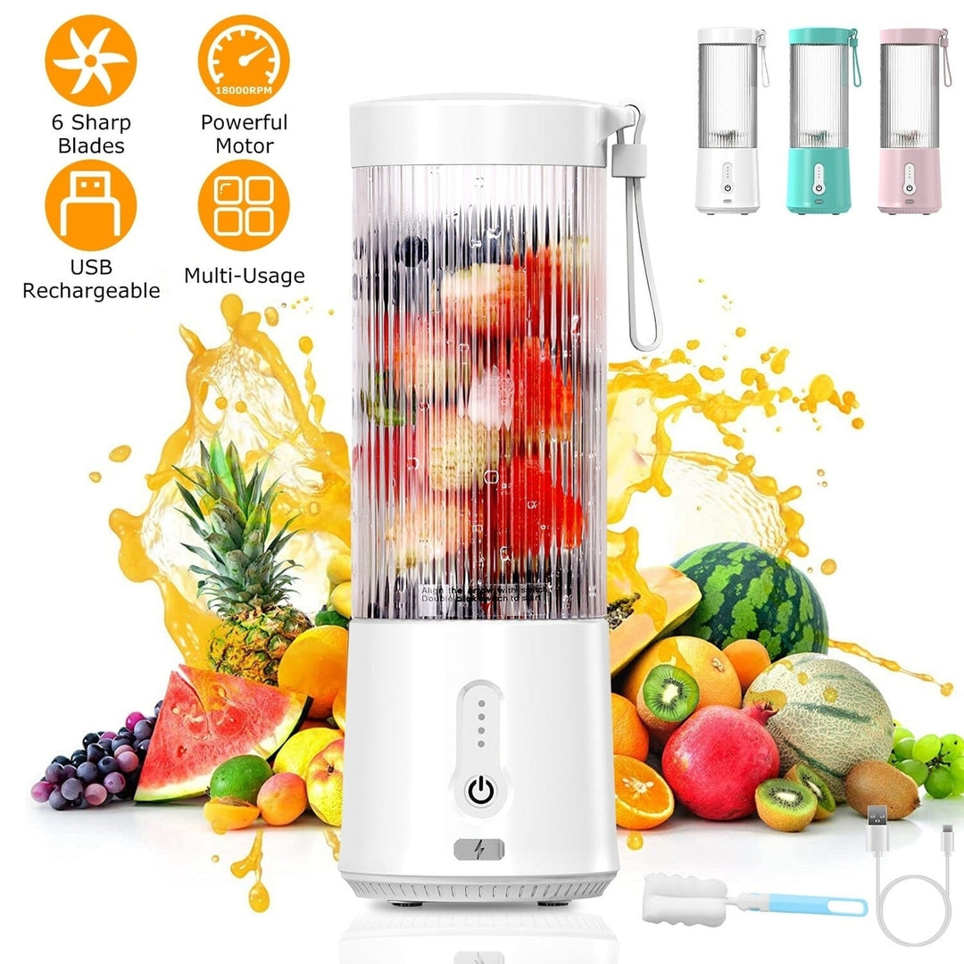 450ml Rechargeable Fruit Blender with 6 Blades Image 6