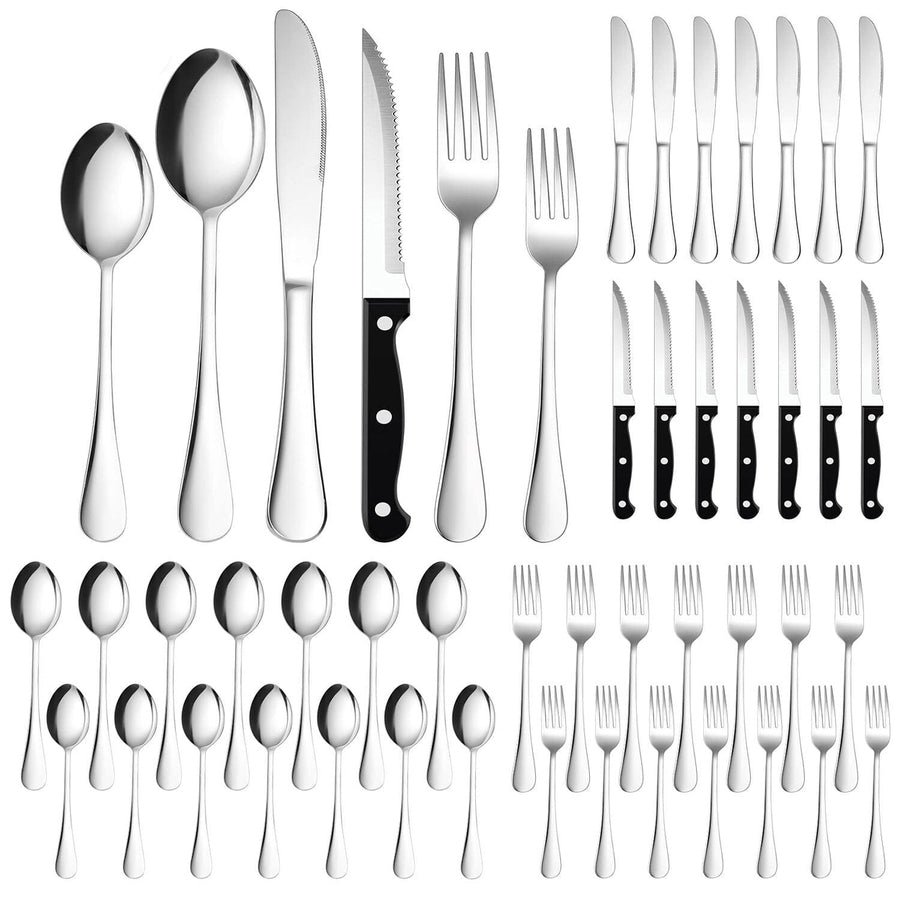 48-Piece: Stainless Steel Silverware Cutlery Set Image 1