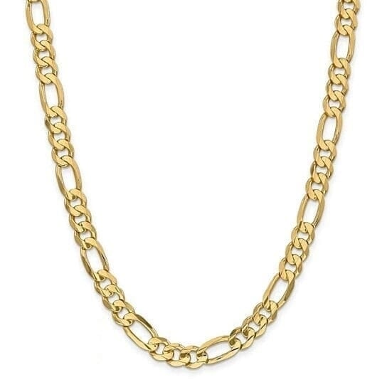 4mm Figaro Chain Necklace - Stainless Steel Necklace Men Image 1