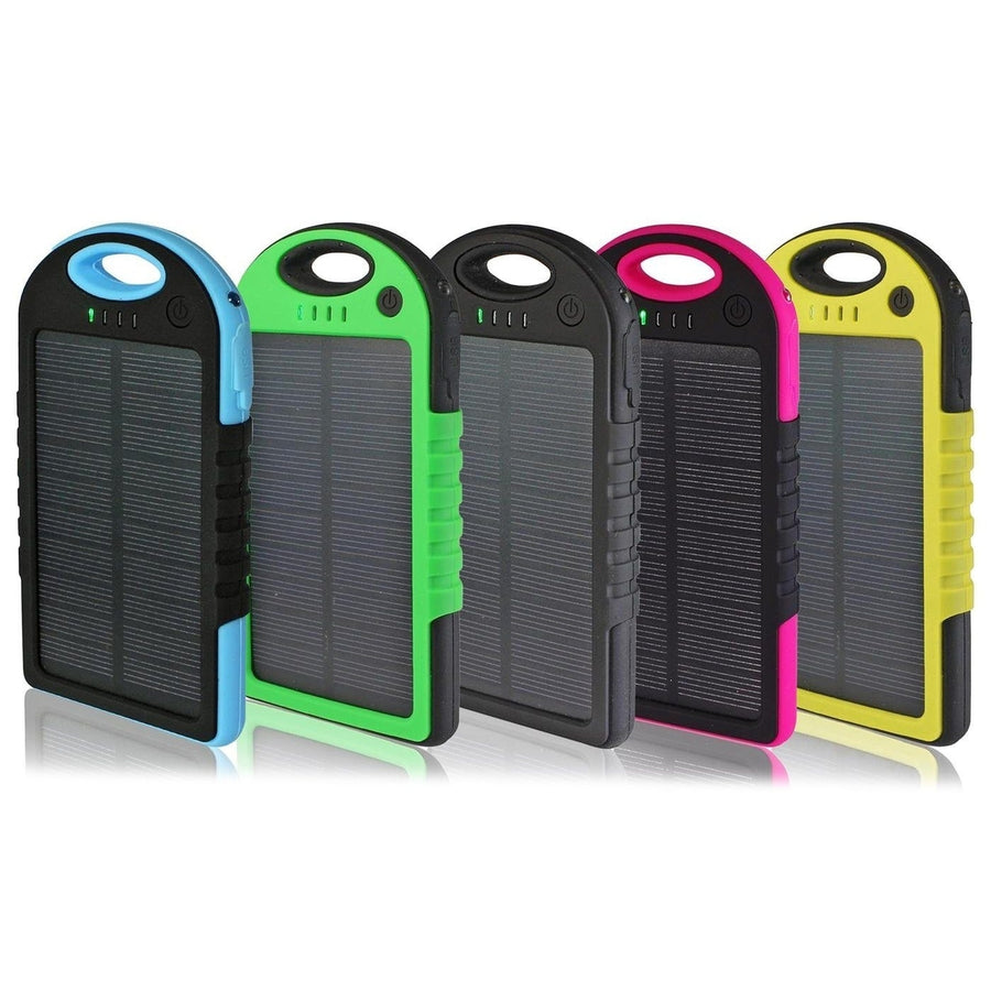 5,000mAh Water-Resistant Solar Smartphone Charger Image 1