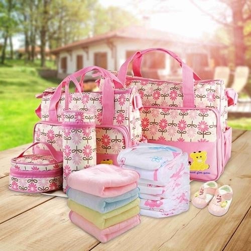 5-Pack: Baby Nappy Diaper Bag Set Image 1