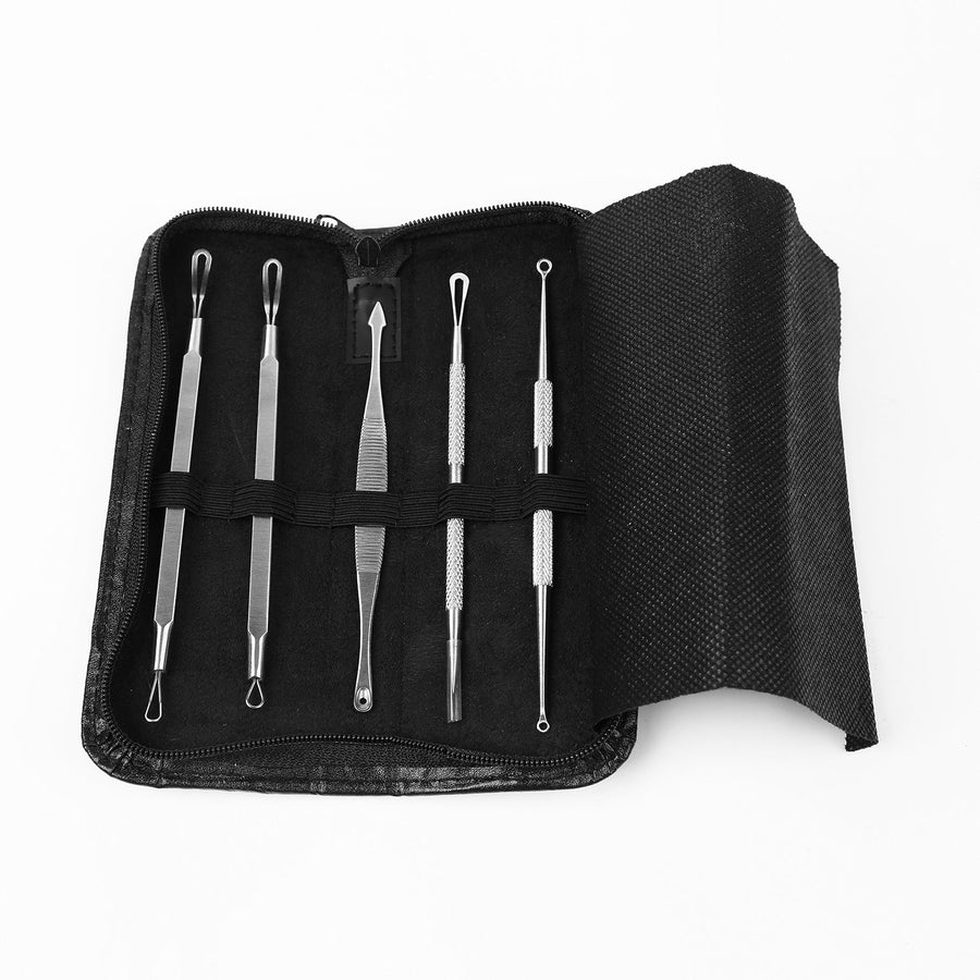 5-Piece Set: Blackhead Remover Kit Stainless Steel Popping Zit Remover Image 1