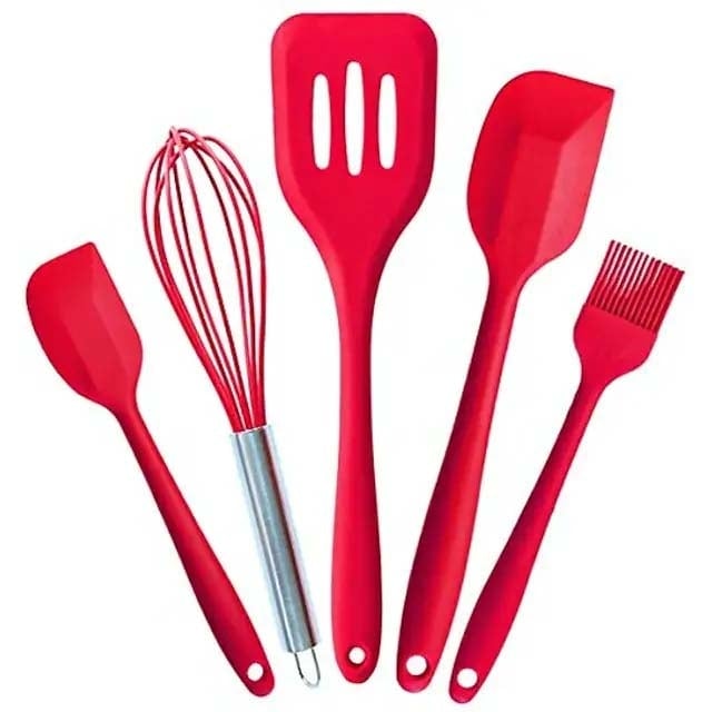 5-Pieces: Silicone Cooking Utensils Sets Image 4