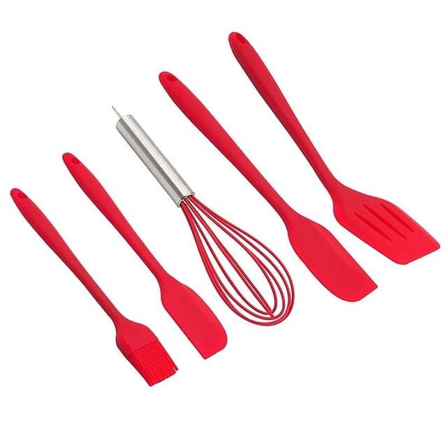 5-Pieces: Silicone Cooking Utensils Sets Image 8