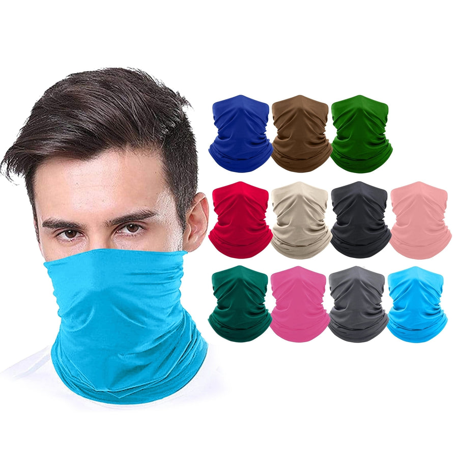 5-Pack: Unisex Moisture Wicking Gaiter Face Neck Scarf Bandanna Image 1