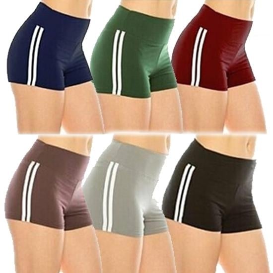 5-Pack: Womens Assorted Active Athletic Yoga Shorts Image 1