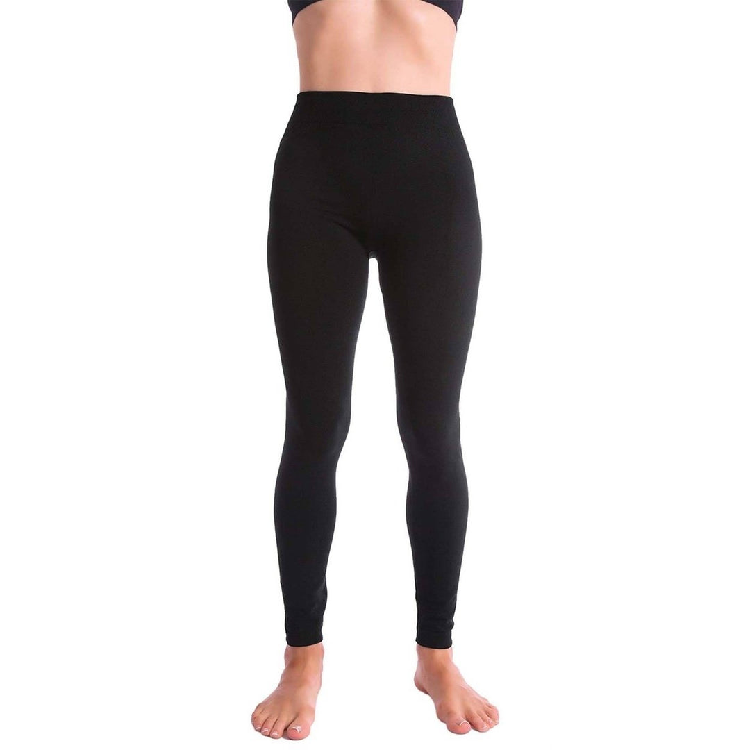 5-Pack: Womens Premium Fleece-Lined Leggings Image 2