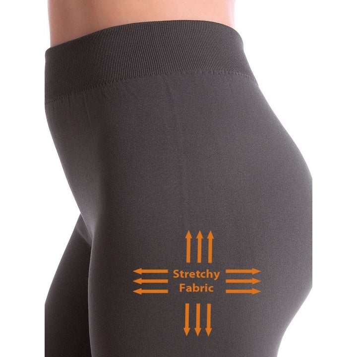 5-Pack: Womens Premium Fleece-Lined Leggings Image 4