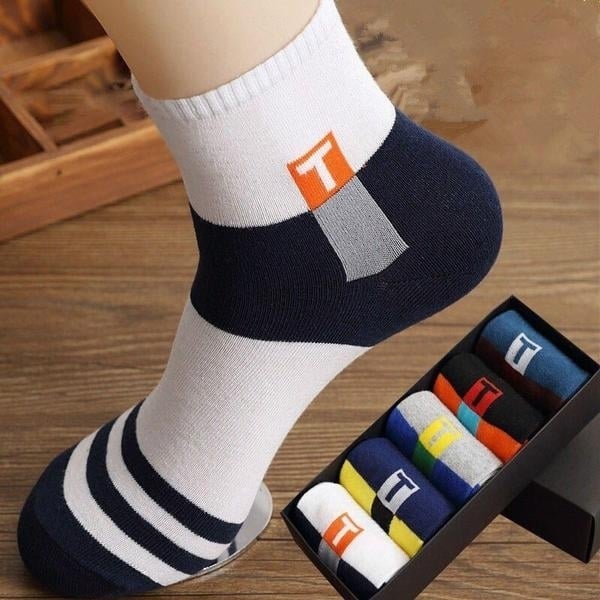 5-Pair: Mens Sports And Leisure Tube Socks Image 1