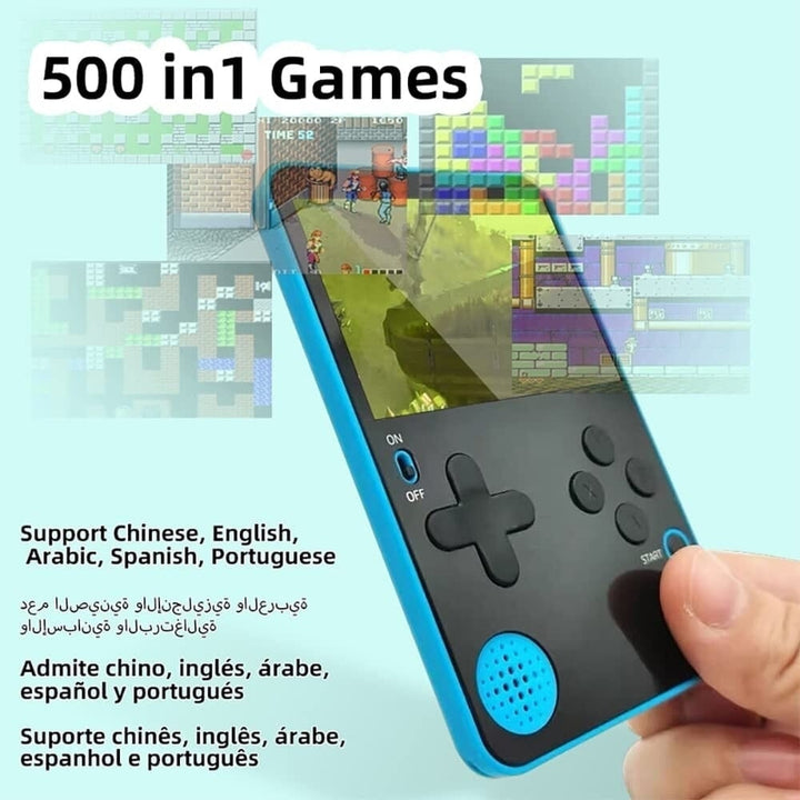 500 Built-in Games 2.4 Inch Color LCD Screen Retro Video Console Image 8