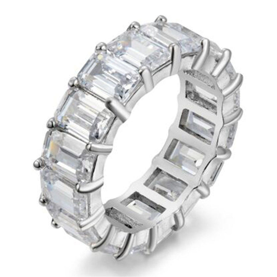 5MM Emerald Cut Eternity Band Image 1