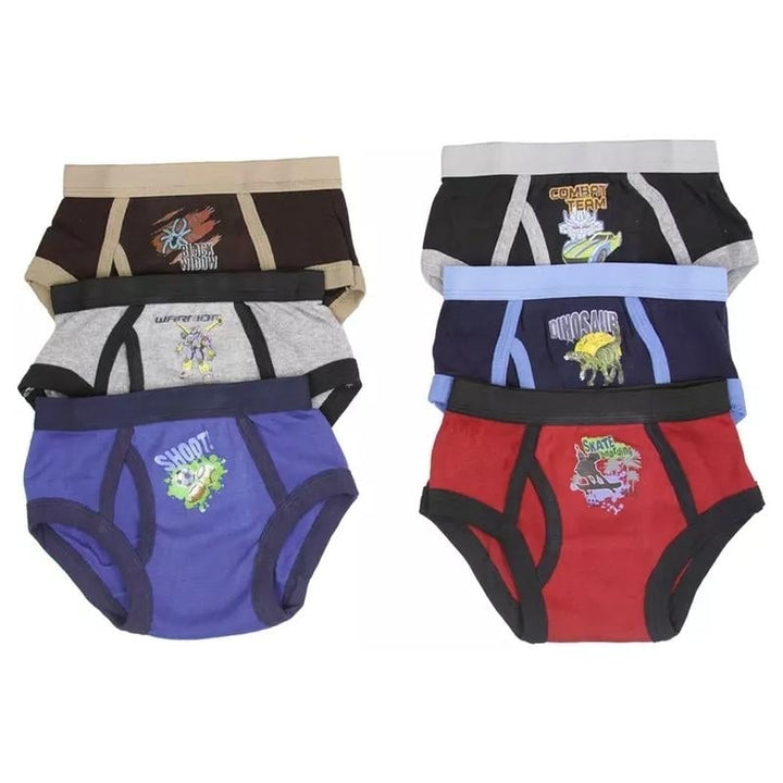 6-Pack: Boys Cool Cotton-Blend Graphics Briefs Image 2