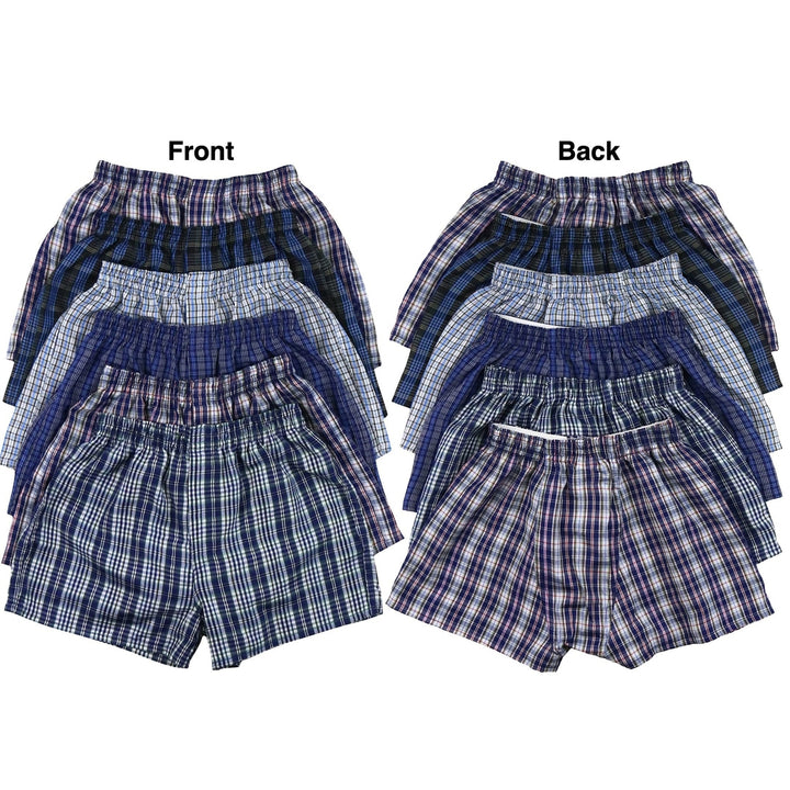 6-Pack: Boys Tartan Patterned Boxer Shorts Image 4