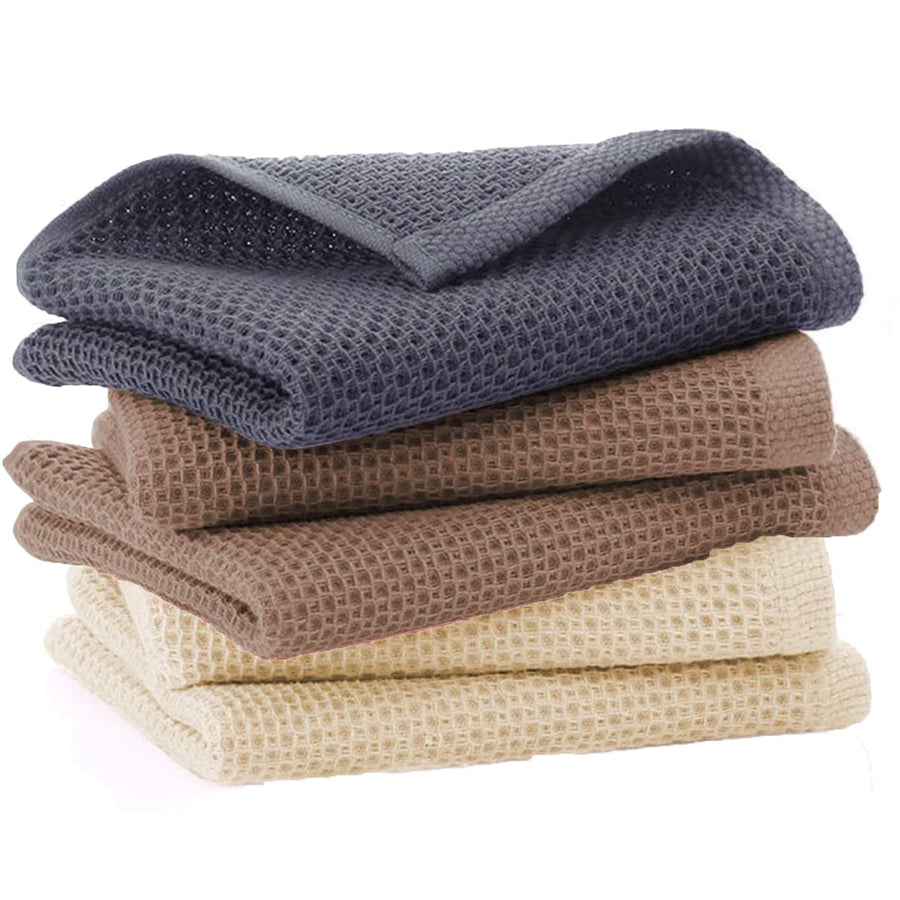 6-Pack: Cotton Waffle Woven Kitchen Towel Image 1