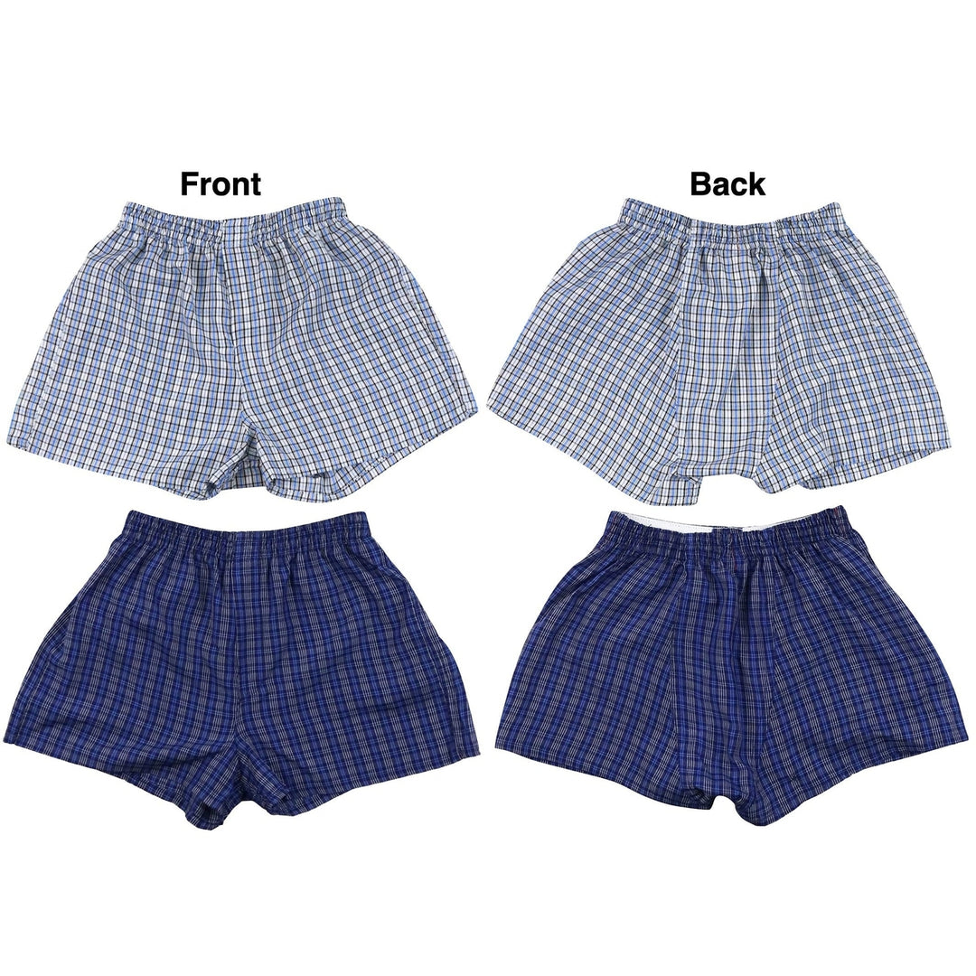 6-Pack: Boys Tartan Patterned Boxer Shorts Image 4