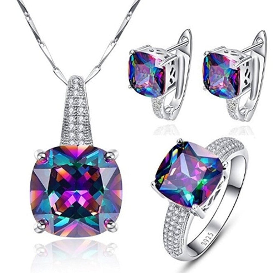 4-Piece Set: Mystic Topaz Complete Jewelry Set Image 1