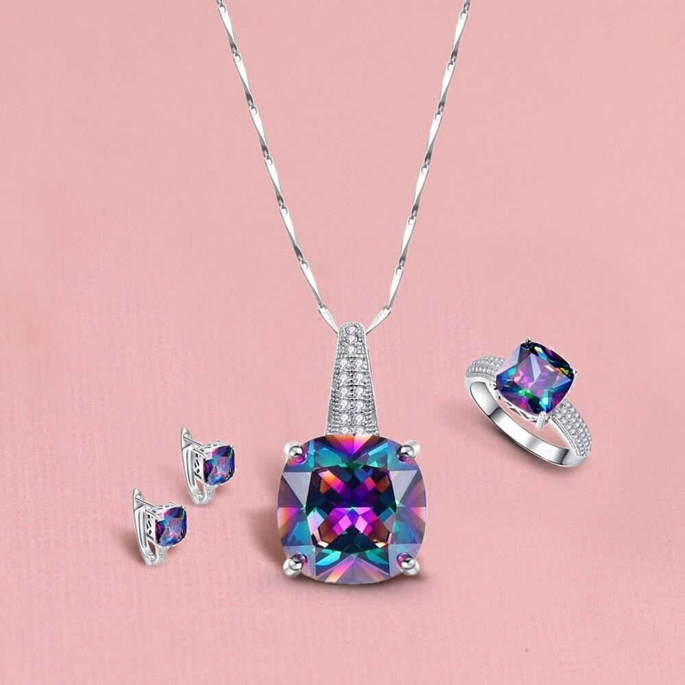 4-Piece Set: Mystic Topaz Complete Jewelry Set Image 2