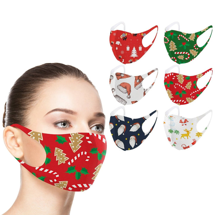 6-Pack: Reusable Holiday-Themed Face Masks Image 1