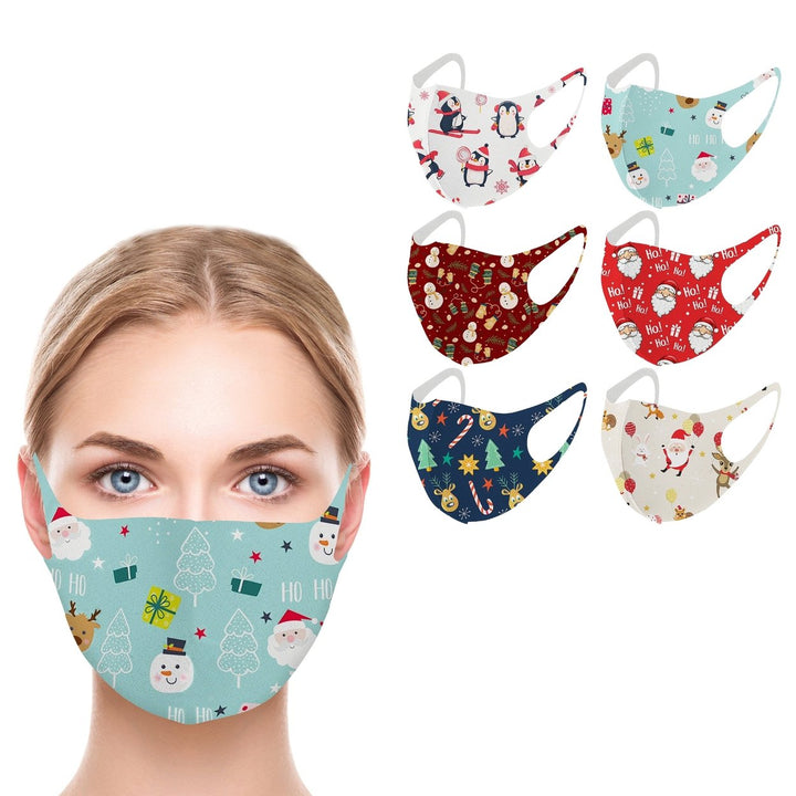 6-Pack: Reusable Holiday-Themed Face Masks Image 3