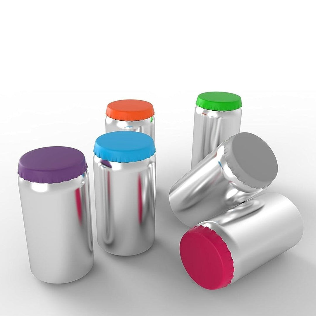 6-Pack: Silicone Can Lids Fits Standard Soda Cans Image 1