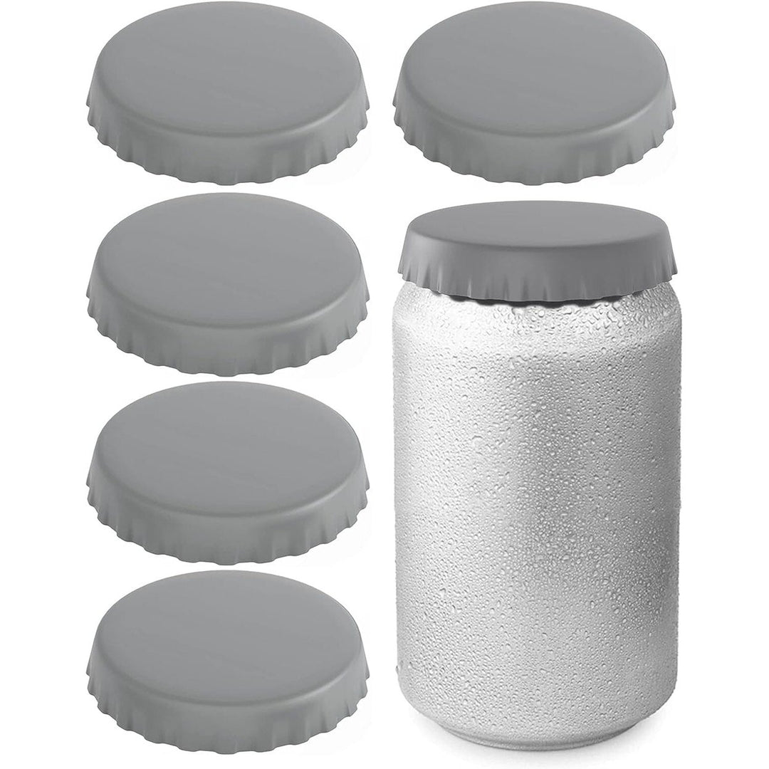 6-Pack: Silicone Can Lids Fits Standard Soda Cans Image 3