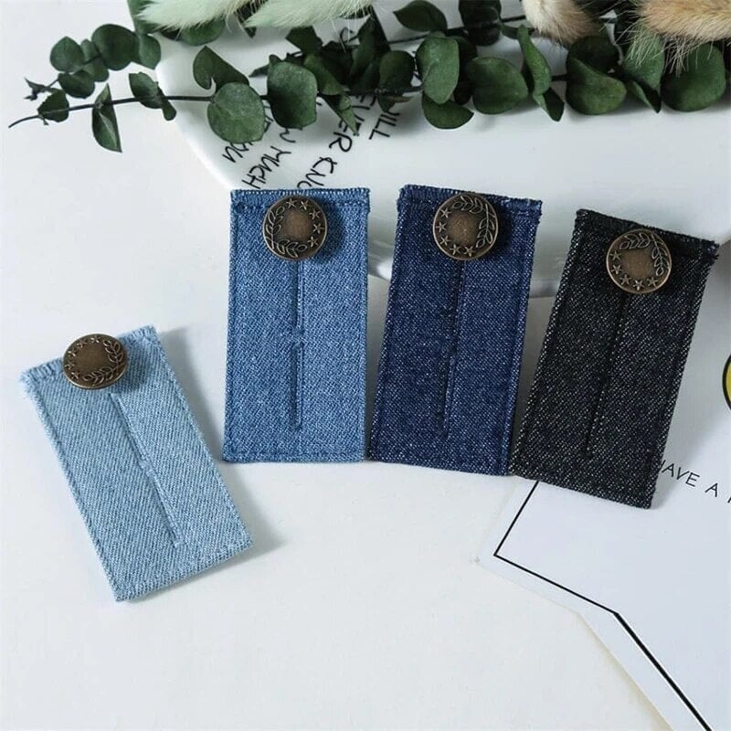 4-Piece: Jeans Elastic Waistband Button Extender Belt Image 2