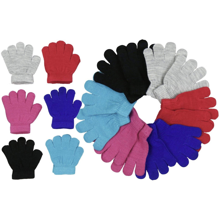 6-Pack: ToBeInStyle Childrens Assorted Winter Gloves Image 1