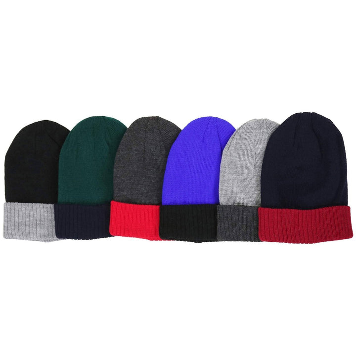 6-Pack: ToBeInStyle Childrens Warm and Cute Acrylic Winter Beanies Image 2