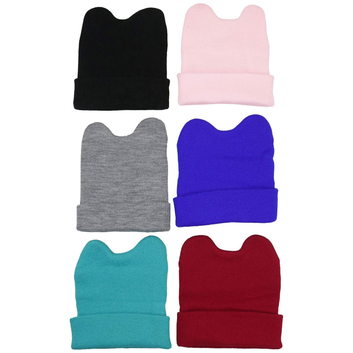 6-Pack: ToBeInStyle Childrens Warm and Cute Acrylic Winter Beanies Image 4