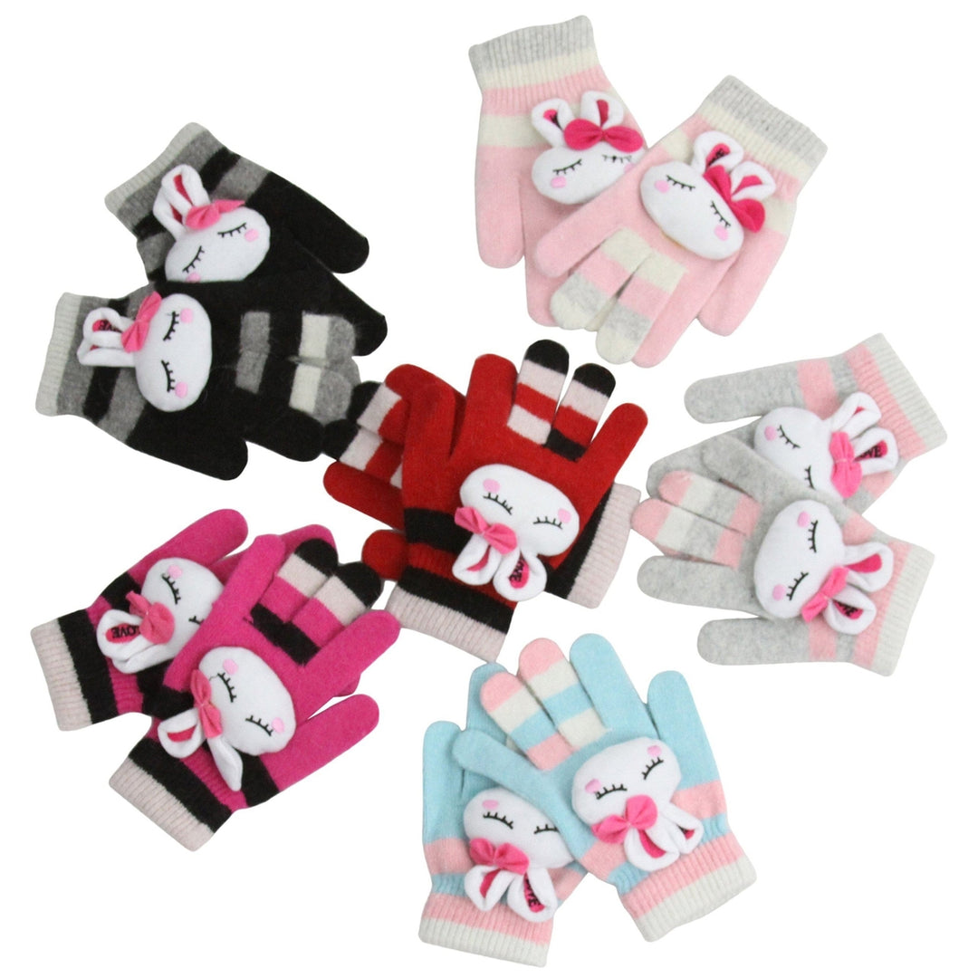 6-Pack: ToBeInStyle Childrens Assorted Winter Gloves Image 4