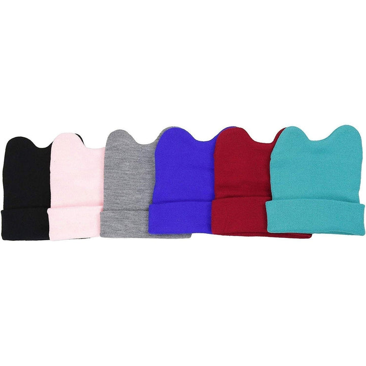 6-Pack: ToBeInStyle Childrens Warm and Cute Acrylic Winter Beanies Image 4