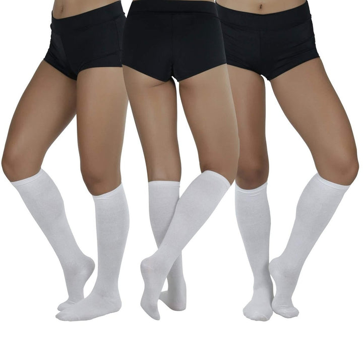 6-Pack: ToBeInStyle Classic Cotton Blend Uniform Knee-High Socks Image 4