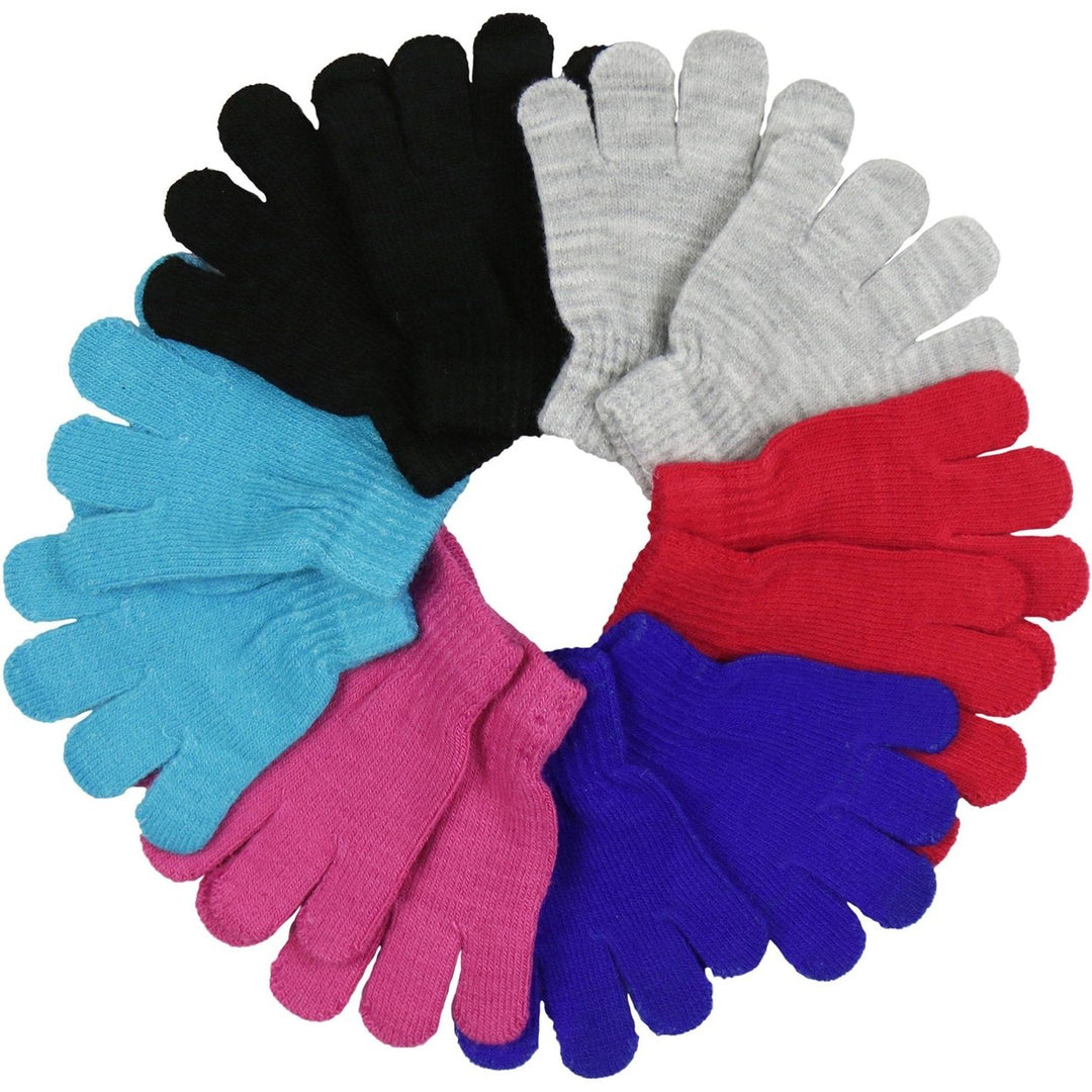 6-Pack: ToBeInStyle Childrens Assorted Winter Gloves Image 9