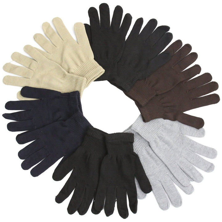 6-Pack: ToBeInStyle Mens Assorted Acrylic Winter Gloves Image 4