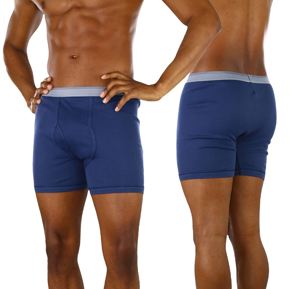 6-Pack: ToBeInStyle Mens Thick Waistband 3 Colored Boxer Briefs Image 2