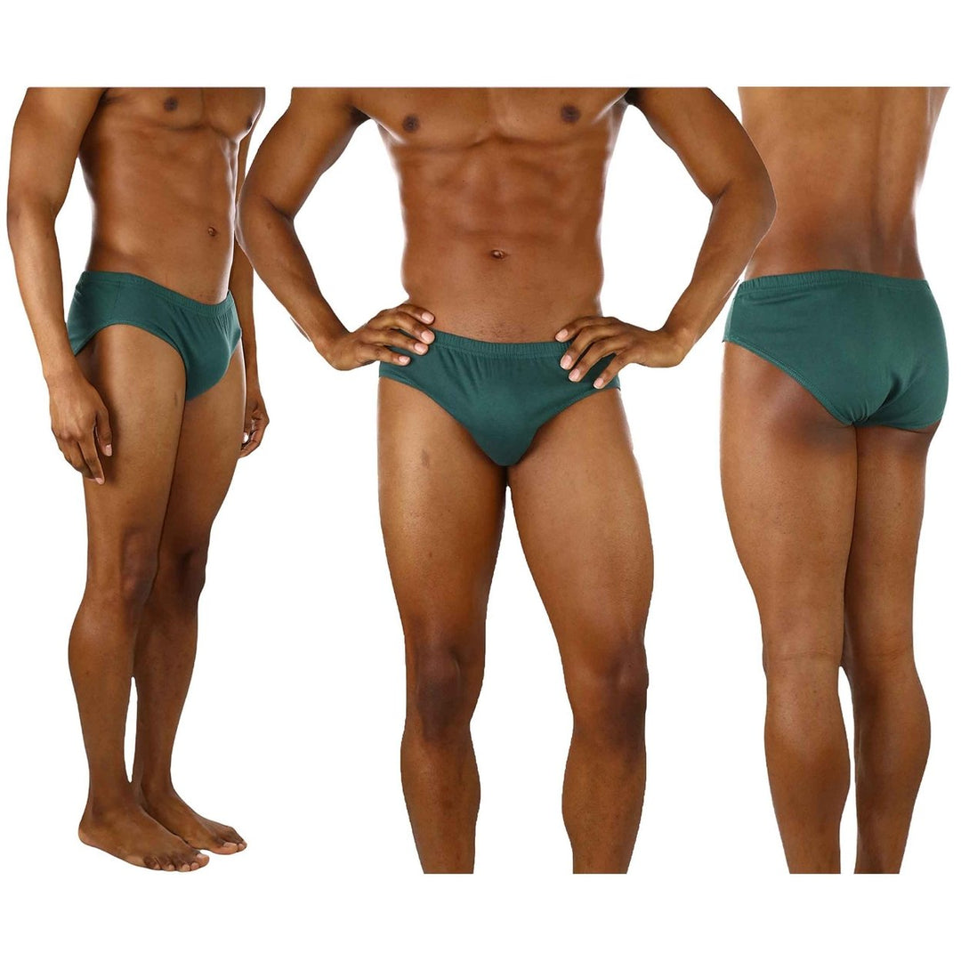 6-Pack: ToBeInStyle Mens Classic Elastic Waistband Bikini Briefs Image 4