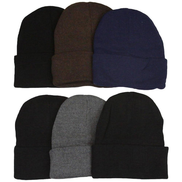 6-Pack: ToBeInStyle Unisex Warm Double-Layered Beanies Image 3