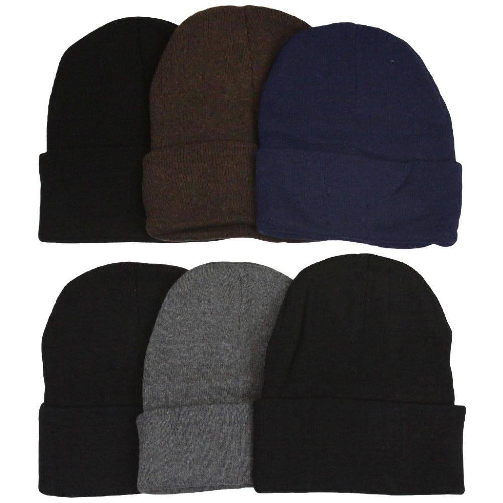 6-Pack: ToBeInStyle Unisex Warm Double-Layered Beanies Image 1