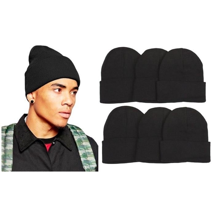 6-Pack: ToBeInStyle Unisex Warm Double-Layered Beanies Image 4