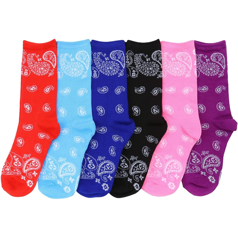 6-Pack: ToBeInStyle Womens Fashion Printed Crew Socks Image 2