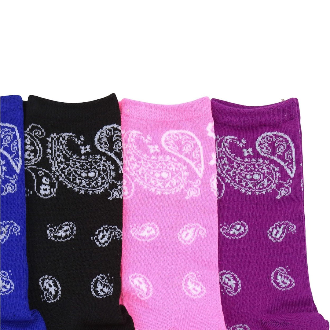 6-Pack: ToBeInStyle Womens Fashion Printed Crew Socks Image 3