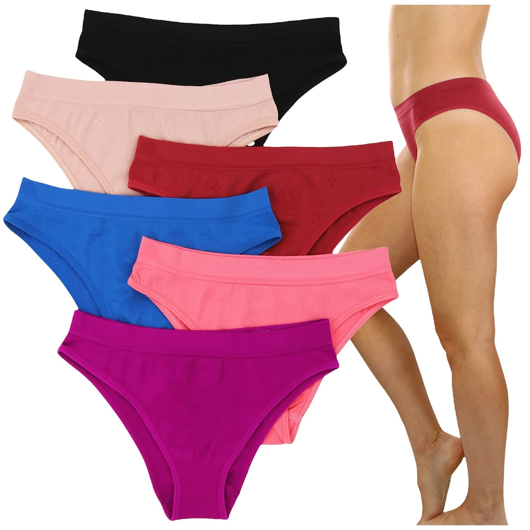 6-Pack: ToBeInStyle Womens Comfortable Bikini Brief Panties Image 2