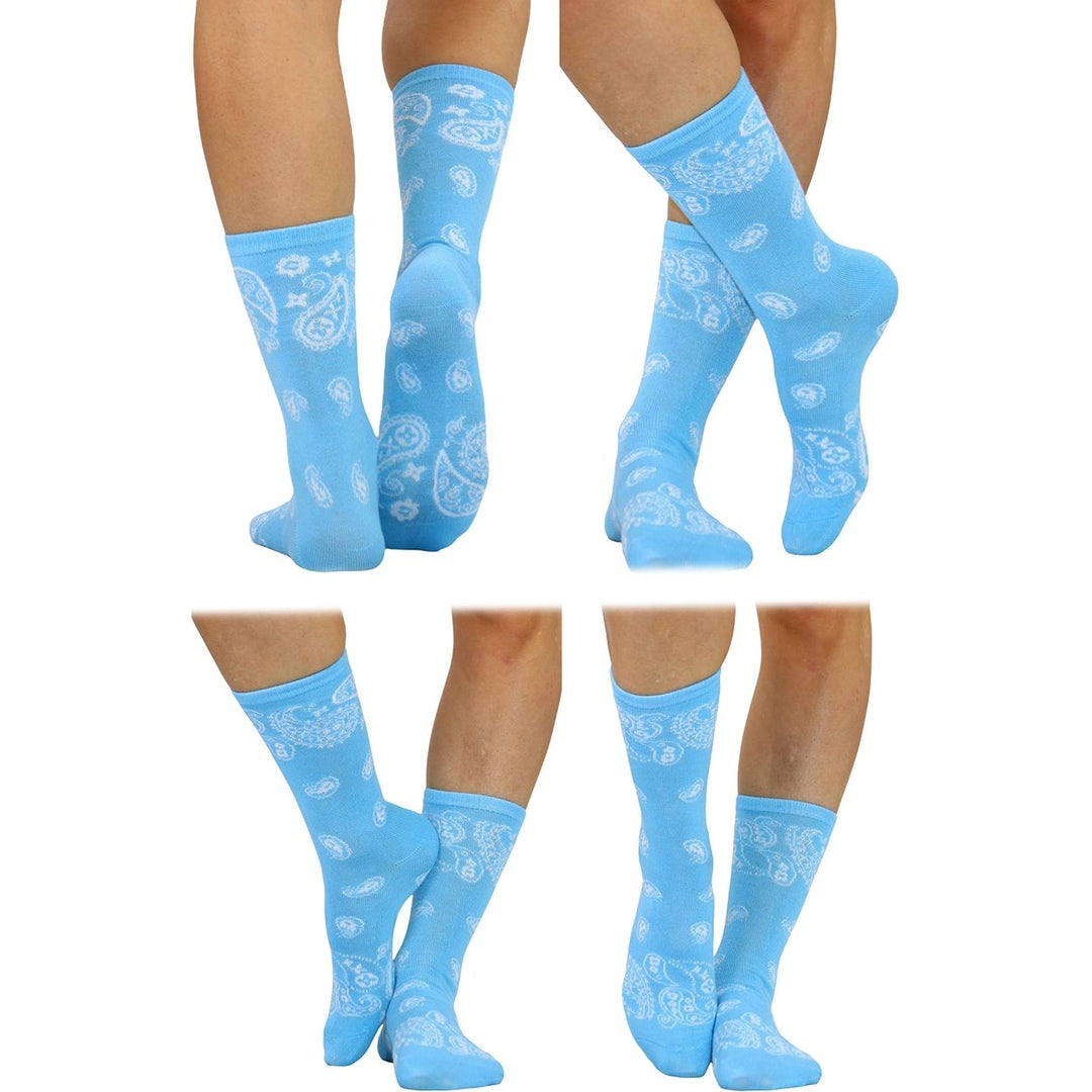 6-Pack: ToBeInStyle Womens Fashion Printed Crew Socks Image 4