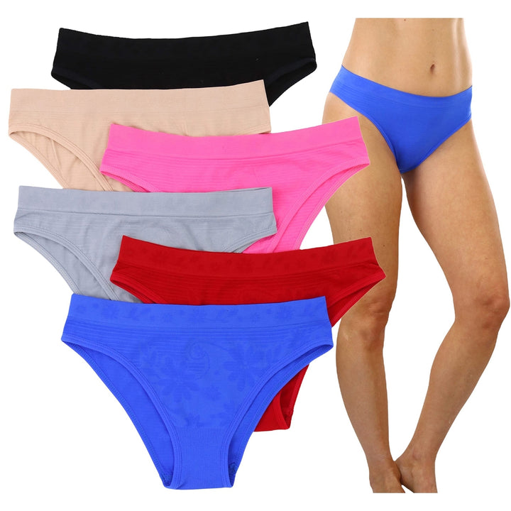 6-Pack: ToBeInStyle Womens Comfortable Bikini Brief Panties Image 3