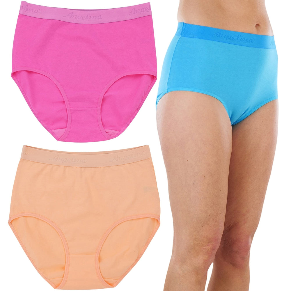 6-Pack: ToBeInStyle Womens High Waisted Solid Beach Vibe Gridle Panties Image 2