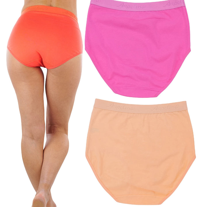 6-Pack: ToBeInStyle Womens High Waisted Solid Beach Vibe Gridle Panties Image 3