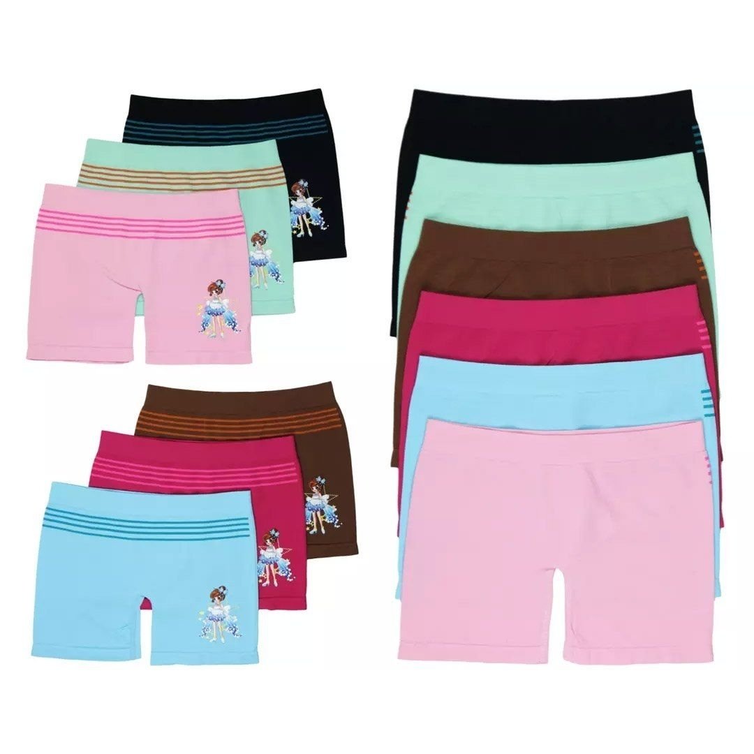 6-Pack: Girls Mystery Seamless Lightweight Layering Shorts Image 1