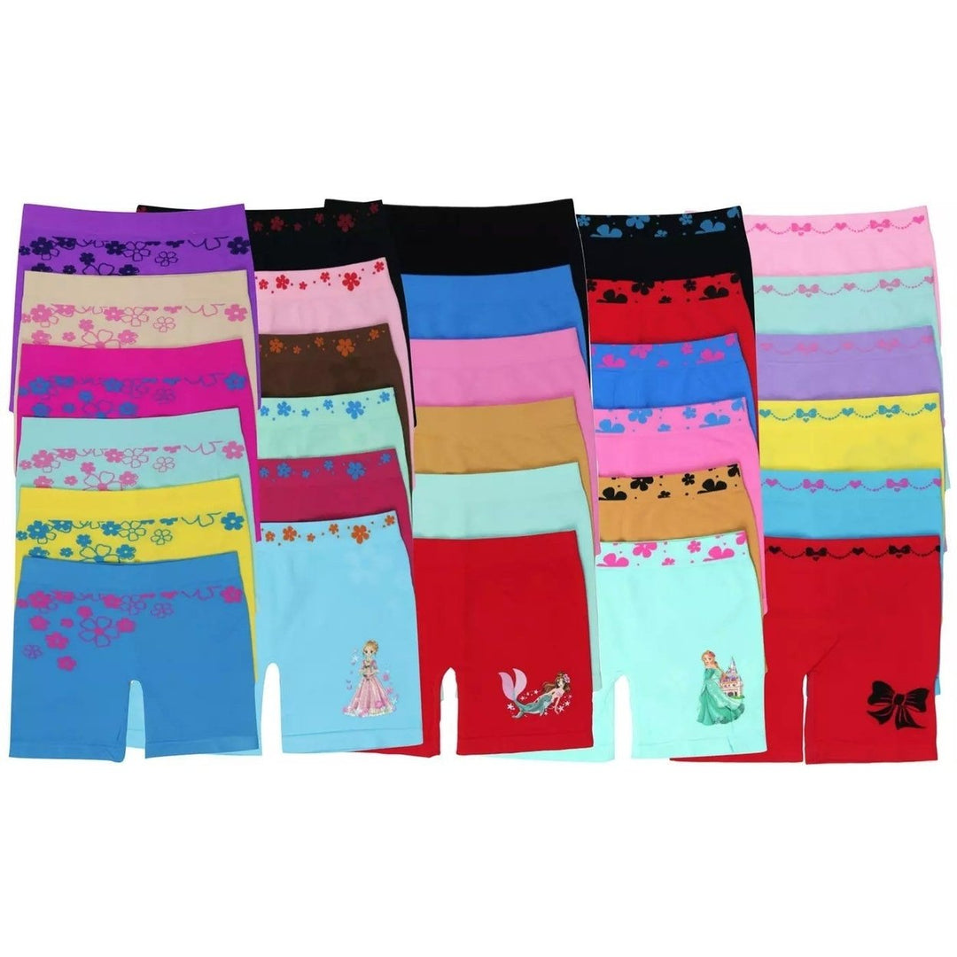 6-Pack: Girls Mystery Seamless Lightweight Layering Shorts Image 2