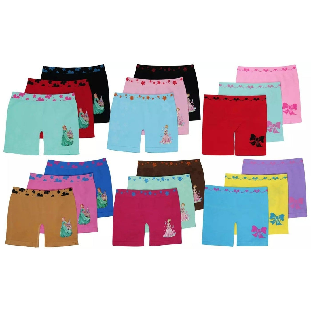 6-Pack: Girls Mystery Seamless Lightweight Layering Shorts Image 3